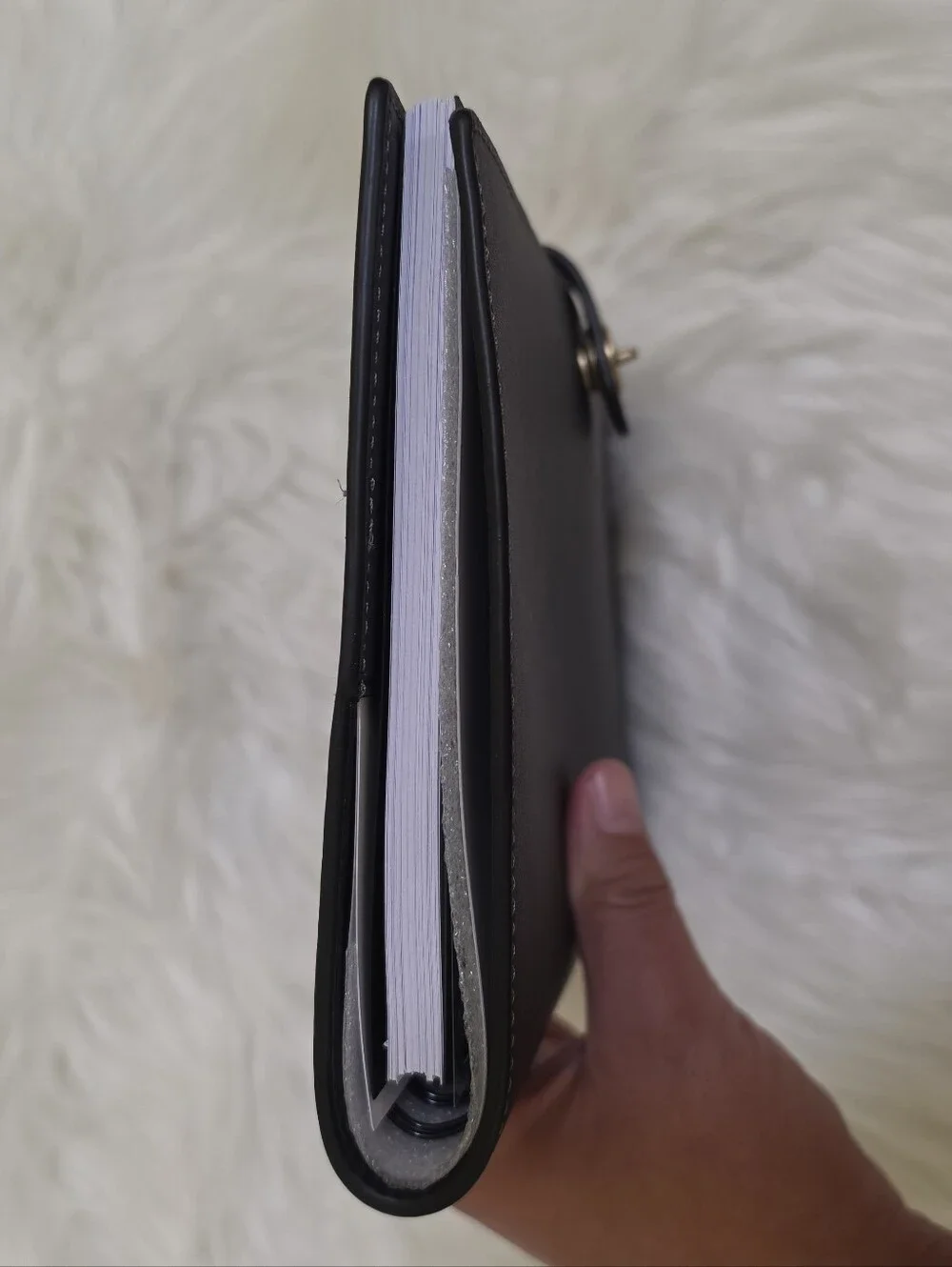 New Coach Glovetanned Leather Black Turnlock Notebook